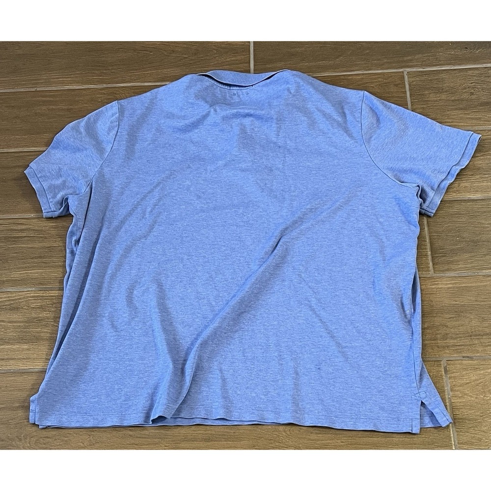 Polo Ralph Lauren Men's Polo Shirt XXL Blue Short Sleeve Flesh Pony Soft Touch - Picture 5 of 5